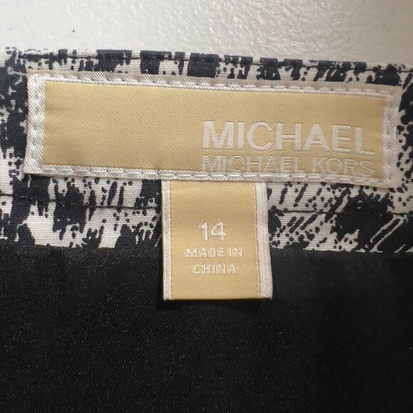 Michael Kors Plus Animal Print Black/White Lined Mini Skirt Women's 14 - Picture 3 of 6